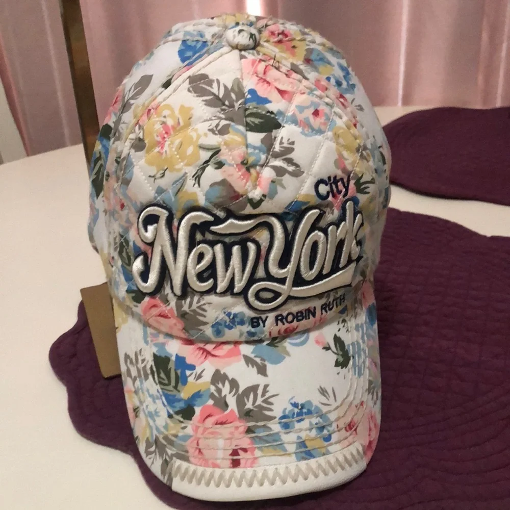 Robin Ruth Multicolor Floral New York Cap - Picture 1 of 4